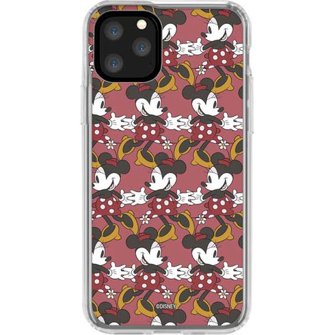 Disney Minnie Mouse Dancing Pattern iPhone 11 Pro Clear Case