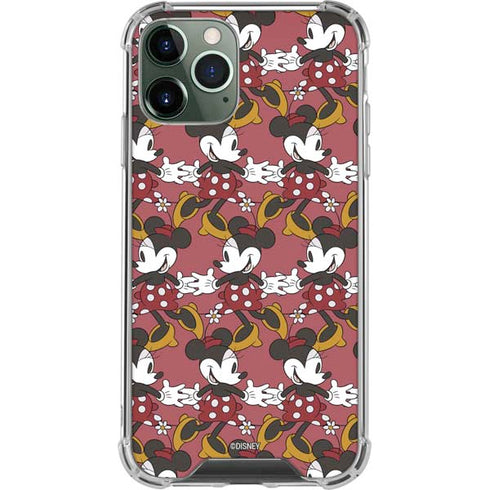 Disney Minnie Mouse Dancing Pattern iPhone 11 Pro Max Clear Case
