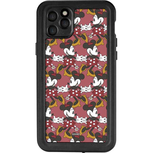 Disney Minnie Mouse Dancing Pattern iPhone 11 Pro Max Waterproof Case