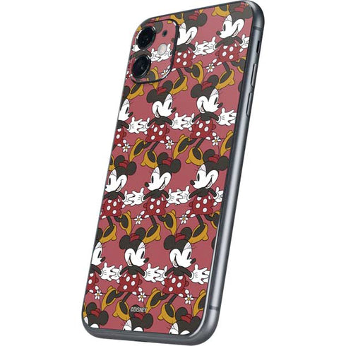 Disney Minnie Mouse Dancing Pattern iPhone 11 Skin