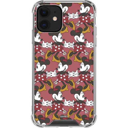 Disney Minnie Mouse Dancing Pattern iPhone 12 Clear Case