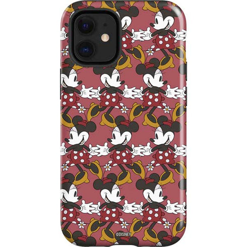 Disney Minnie Mouse Dancing Pattern iPhone 12 Mini Impact Case