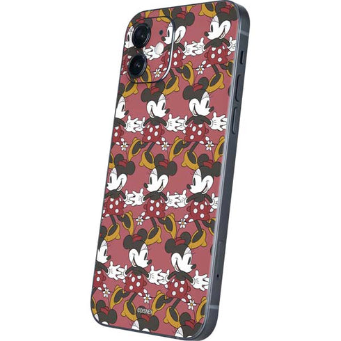 Disney Minnie Mouse Dancing Pattern iPhone 12 Mini Skin