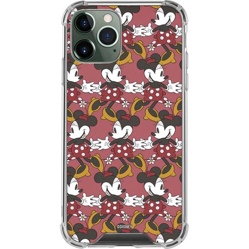 Disney Minnie Mouse Dancing Pattern iPhone 12 Pro Clear Case