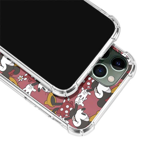 Disney Minnie Mouse Dancing Pattern iPhone 12 Pro Clear Case