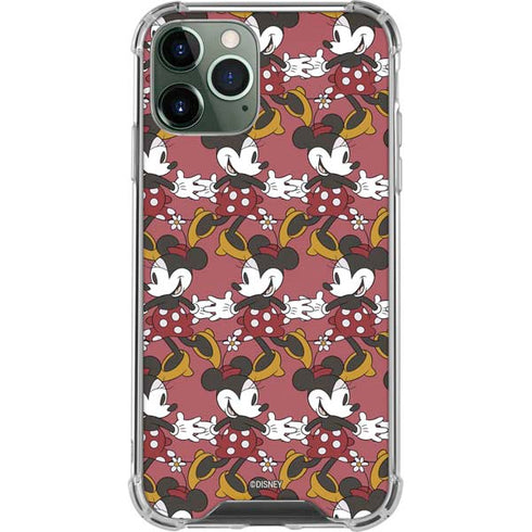 Disney Minnie Mouse Dancing Pattern iPhone 12 Pro Max Clear Case
