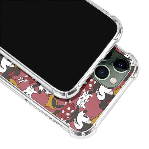 Disney Minnie Mouse Dancing Pattern iPhone 12 Pro Max Clear Case