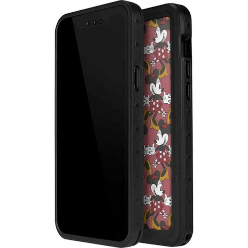 Disney Minnie Mouse Dancing Pattern iPhone 12 Pro Waterproof Case