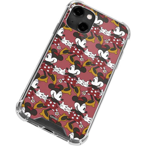 Disney Minnie Mouse Dancing Pattern iPhone 13 Clear Case