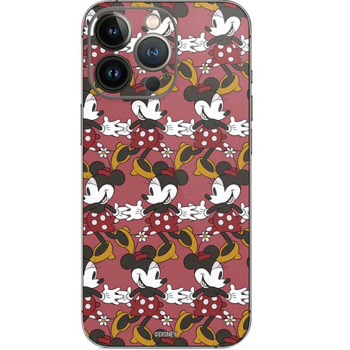 Disney Minnie Mouse Dancing Pattern iPhone 13 Pro Skin