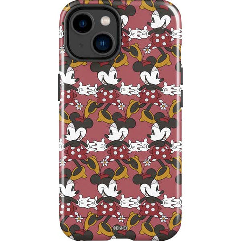 Disney Minnie Mouse Dancing Pattern iPhone 14 Plus Impact Case