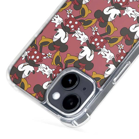 Disney Minnie Mouse Dancing Pattern iPhone 15 MagSafe Case