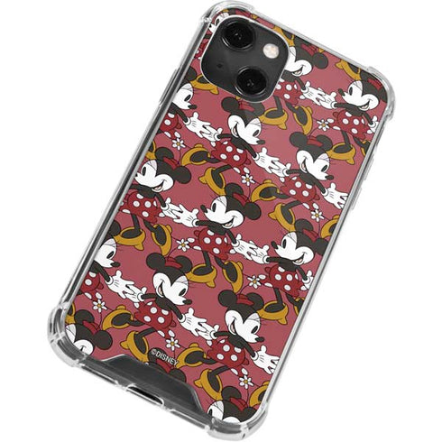 Disney Minnie Mouse Dancing Pattern iPhone 14 Plus Clear Case