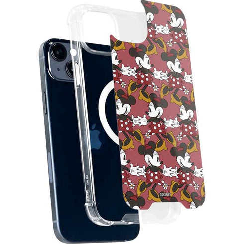Disney Minnie Mouse Dancing Pattern iPhone 15 Plus MagSafe Case
