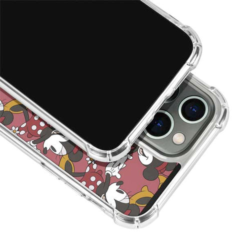 Disney Minnie Mouse Dancing Pattern iPhone 15 Pro Clear Case