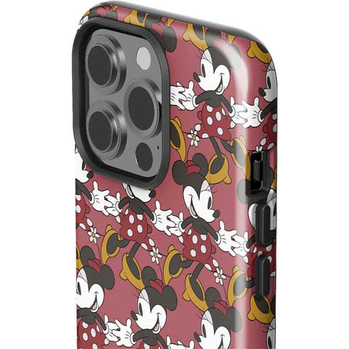Disney Minnie Mouse Dancing Pattern iPhone 15 Pro Impact Case