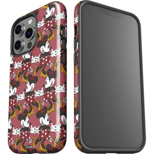 Disney Minnie Mouse Dancing Pattern iPhone 15 Pro Impact Case