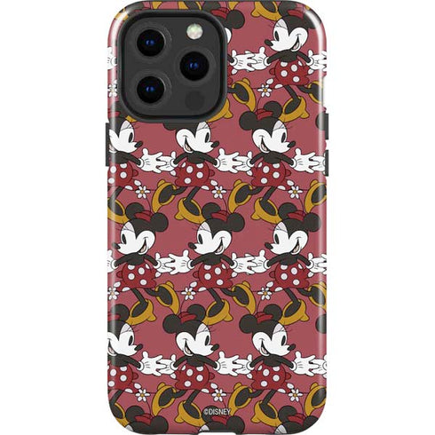 Disney Minnie Mouse Dancing Pattern iPhone 15 Pro Max Impact Case