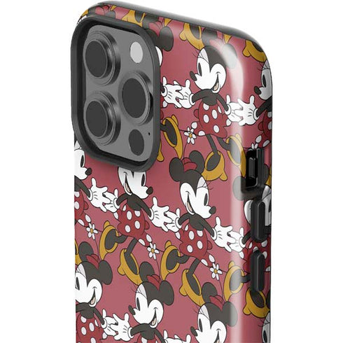 Disney Minnie Mouse Dancing Pattern iPhone 14 Pro Max Impact Case