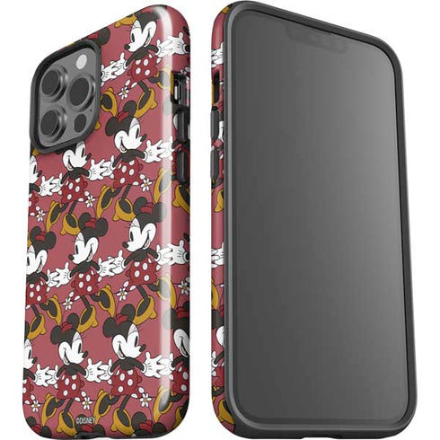 Disney Minnie Mouse Dancing Pattern iPhone 15 Pro Max Impact Case