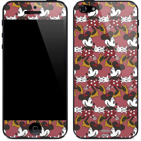 Disney Minnie Mouse Dancing Pattern iPhone 5/5s/5SE Skin