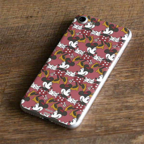 Disney Minnie Mouse Dancing Pattern iPhone 8 Skin