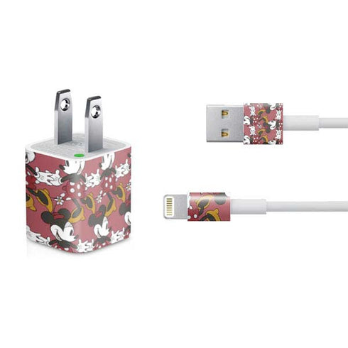 Disney Minnie Mouse Dancing Pattern iPhone Charger (5W USB) Skin