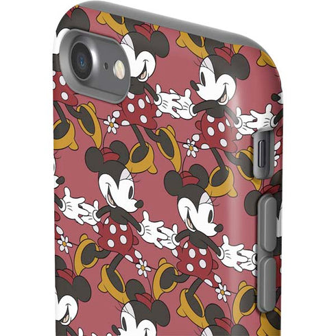 Disney Minnie Mouse Dancing Pattern iPhone SE (2nd & 3rd Gen) Pro Case