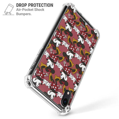 Disney Minnie Mouse Dancing Pattern iPhone XR Clear Case