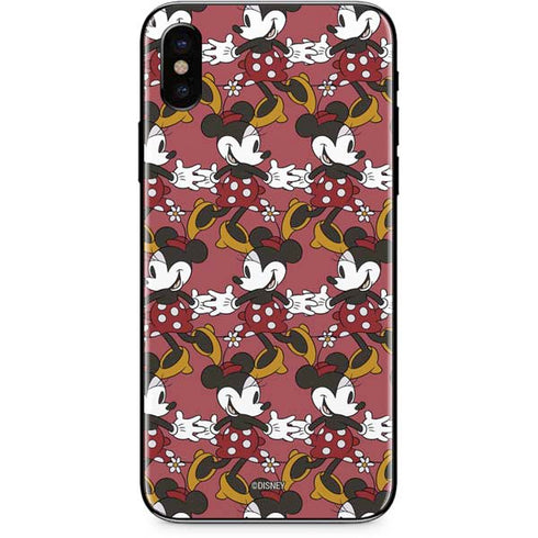 Disney Minnie Mouse Dancing Pattern iPhone XS Max Skin