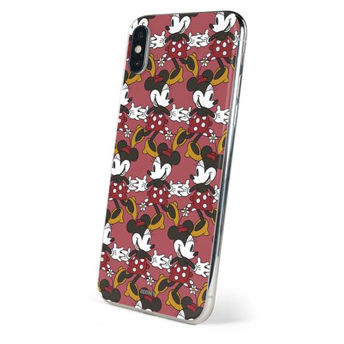 Disney Minnie Mouse Dancing Pattern iPhone XS Skin