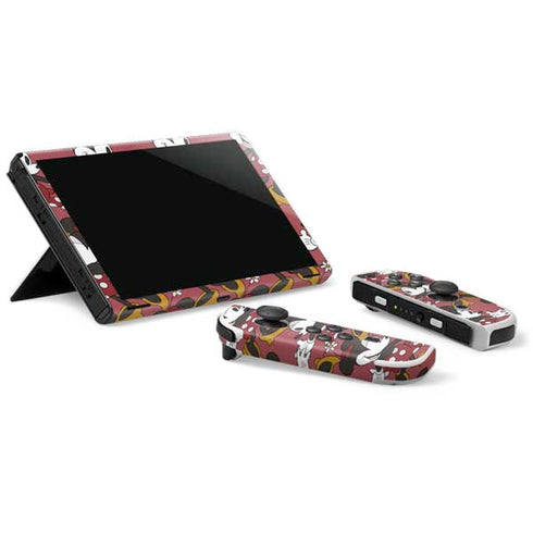 Disney Minnie Mouse Dancing Pattern Nintendo Switch OLED (2021) Skin