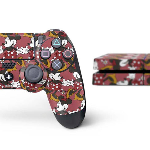 Disney Minnie Mouse Dancing Pattern PS4 Console and Controller Bundle Skin