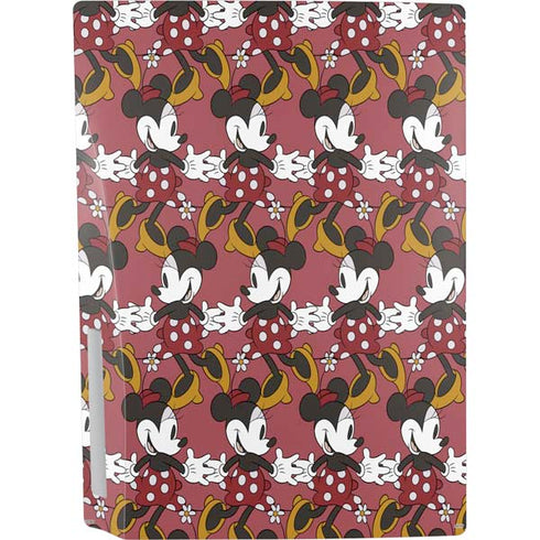 Disney Minnie Mouse Dancing Pattern PS5 Console Skin
