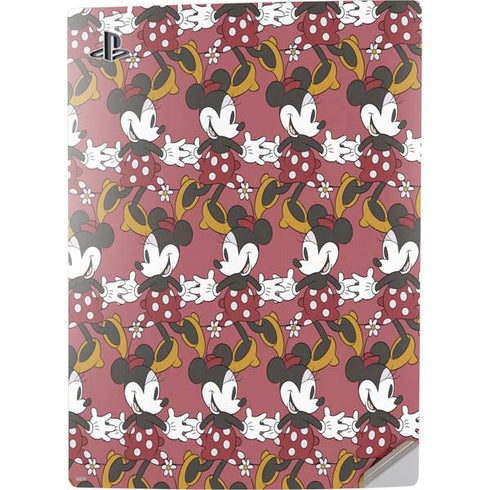 Disney Minnie Mouse Dancing Pattern PS5 Digital Edition Console Skin