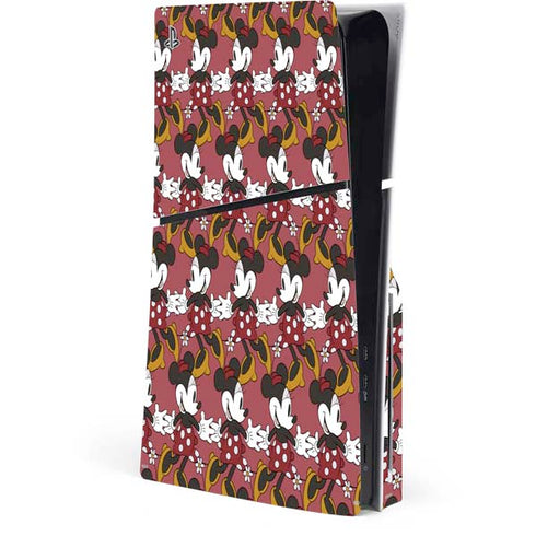 Disney Minnie Mouse Dancing Pattern PS5 Slim Disk Console Skin