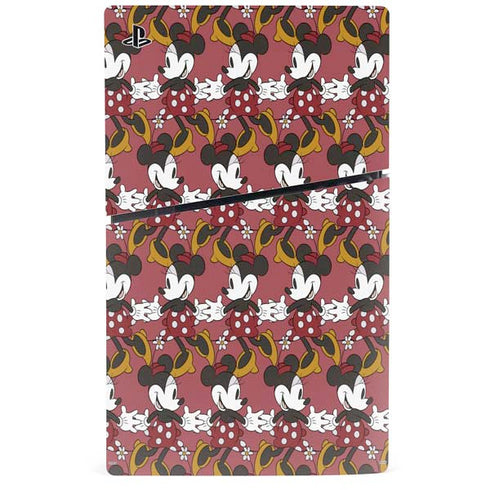 Disney Minnie Mouse Dancing Pattern PS5 Slim Digital Edition Console Skin