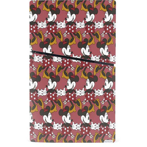 Disney Minnie Mouse Dancing Pattern PS5 Slim Digital Edition Console Skin