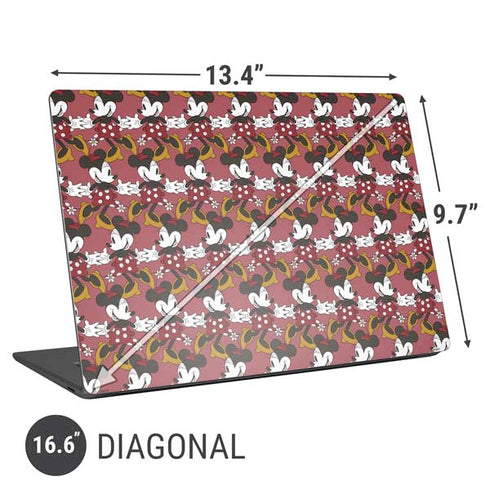 Disney Minnie Mouse Dancing Pattern Universal Laptop 16.6in (13.4 x 9.7in) Skin