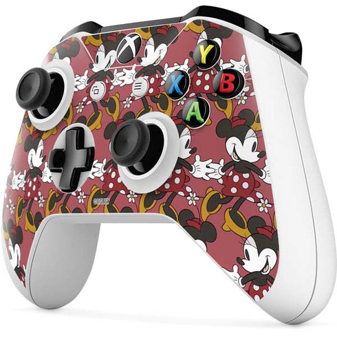 Disney Minnie Mouse Dancing Pattern Xbox One S All-Digital Edition Bundle Skin