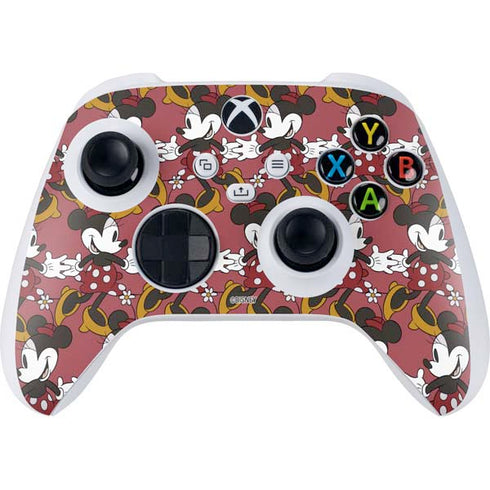 Disney Minnie Mouse Dancing Pattern Xbox Series S Controller Skin