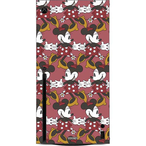 Disney Minnie Mouse Dancing Pattern Xbox Series X Console Skin