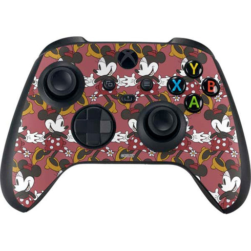 Disney Minnie Mouse Dancing Pattern Xbox Series X Controller Skin