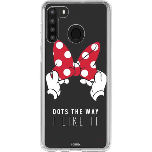 Disney Minnie Mouse Dots The Way Galaxy A21 Clear Case