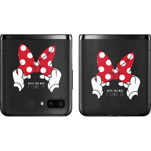 Disney Minnie Mouse Dots The Way Galaxy Z Flip Skin