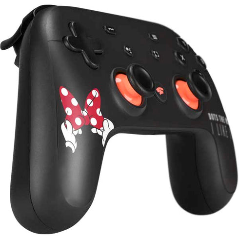 Disney Minnie Mouse Dots The Way Google Stadia Controller Skin
