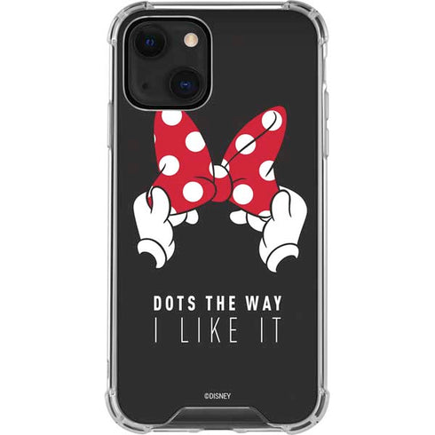 Disney Minnie Mouse Dots The Way iPhone 13 Mini Clear Case