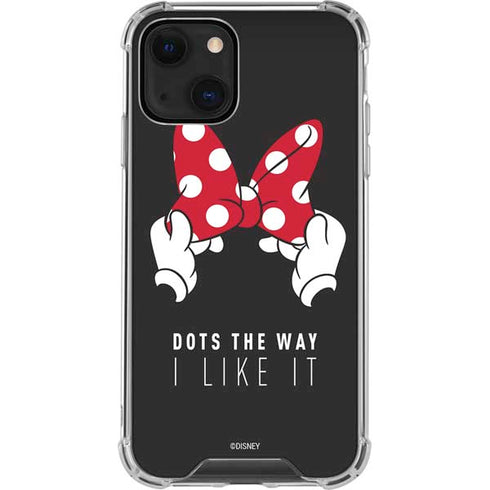 Disney Minnie Mouse Dots The Way iPhone 14 Plus Clear Case