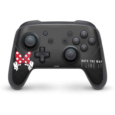 Disney Minnie Mouse Dots The Way Nintendo Switch Pro Controller Skin
