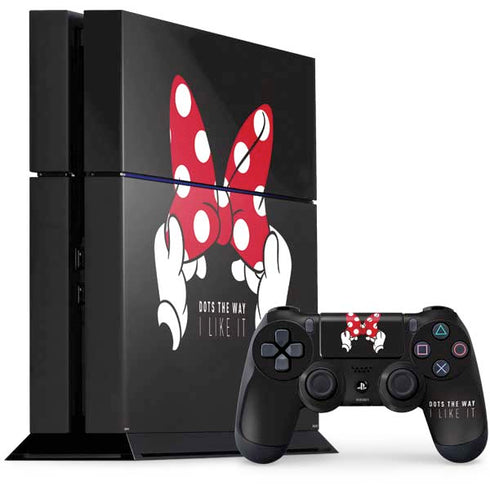 Disney Minnie Mouse Dots The Way PS4 Console and Controller Bundle Skin